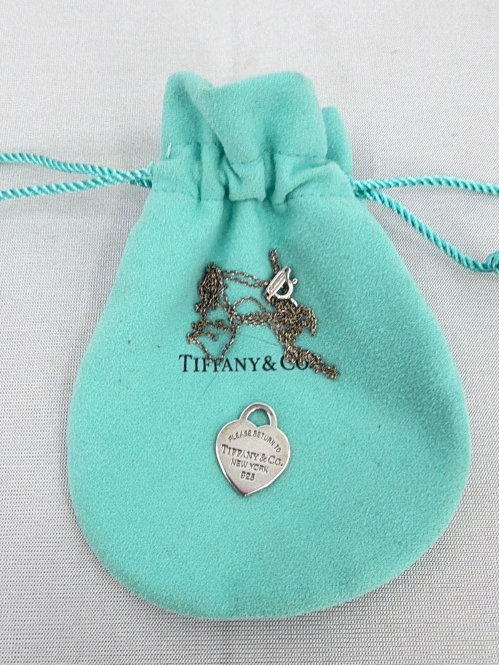 Tiffany & Co Return to Tiffany Heart Tag Pendant Necklace 925 Sterling Silver - Picture 3 of 13